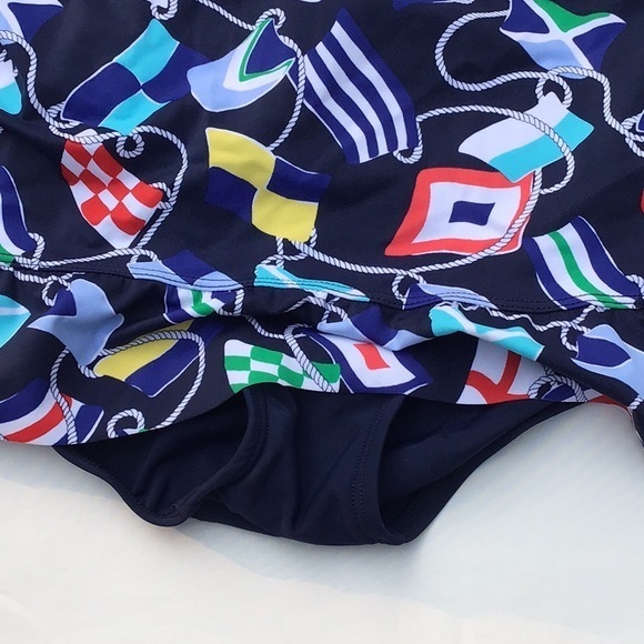 Crown & Ivy multicolored  sea rope swimwear. Cross back. Sailor‎ / style size 3x - Picture 4 of 12